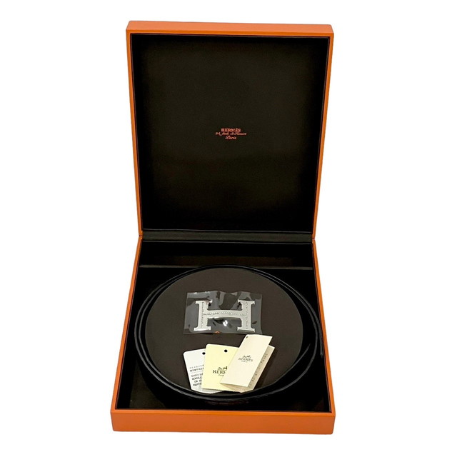 エルメス ポロサス Hベルト □I スモールクロコダイル HERMES - 本物 極上品 エルメス 最高級ポロサスクロコダイル
